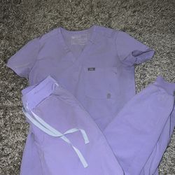 Figs Women’s Lavender Dew Scrub Set Size XXS/P Zamora Joggers And Catarina Top