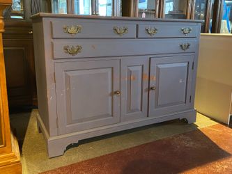 WILLETT Dusty Blue Painted Solid Cherry Buffet