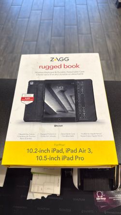 Zagg Rugged Book Keyboard Case for 10.2” iPad, Air 3, and 10.5” iPad Pro