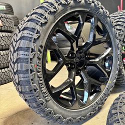 22” Gloss Black Snowflake Replica 285/45R22 Radar R/T Tires $1650 cash price!!