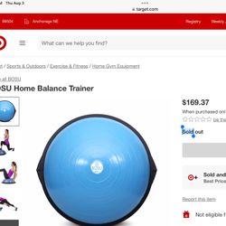 Bosu balance and core strength trainer 