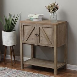 Farmhouse Rustic Wood Console Table