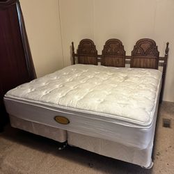 King Bed Set – Mattress, Box Spring & Headboard 