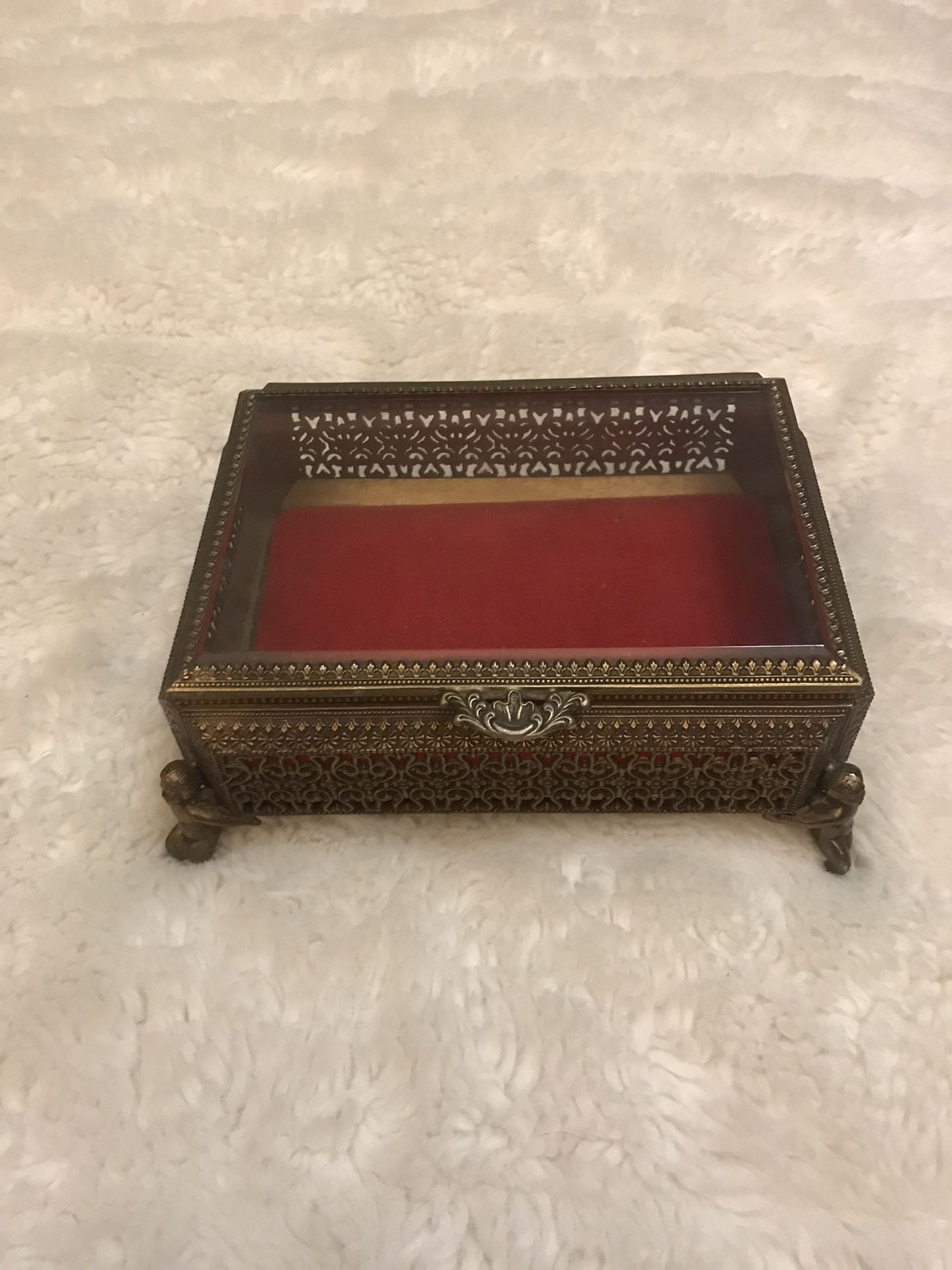 Vintage Brass Trinket Box