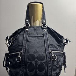 Black Coach Tote Shoulder Bag