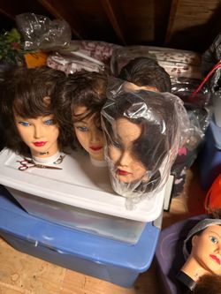 15 Burmax Sam II 100% Human Hair Mannequin Heads – Cosmetology / Beauty School Lot