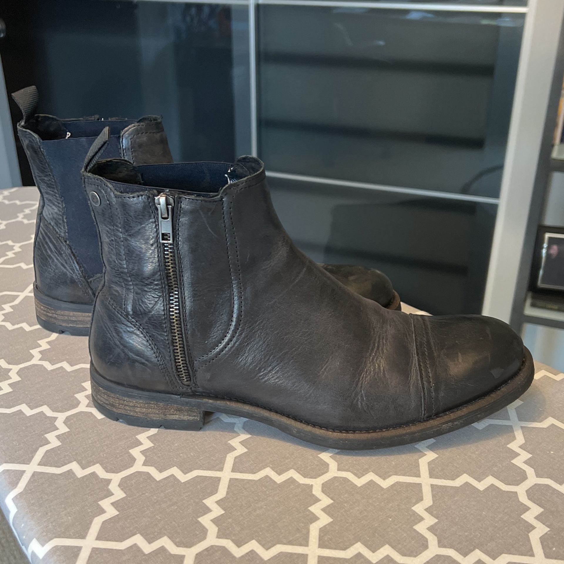 SLS Men’s Black Leather Boots