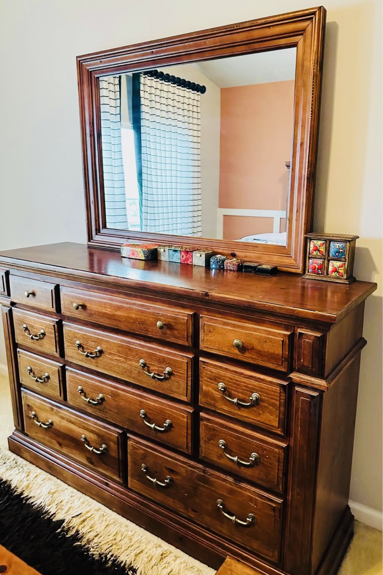 Dresser with mirror