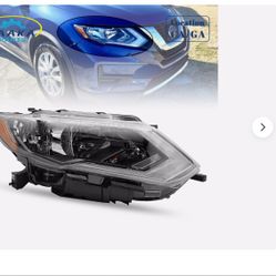Right Halogen Headlight For 2017-2019Nissan Rogue S SL SV W/LED DRL Passenger RH