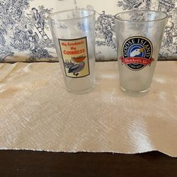 St. Patricks Day Guinness and Goose Island Pint Size Beer Glasses