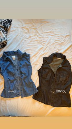 Denim Sleeveless Tops – Industry & Babyni