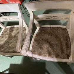 Two matching elegant shabby chic chairs 