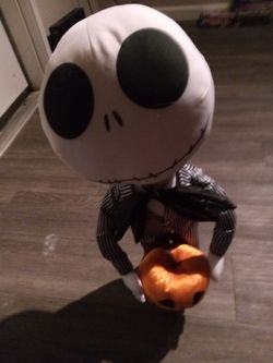 Jack skelington from nightmare before Christmas plush statue