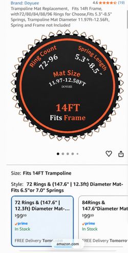 Trampoline replacement mat 14 feet