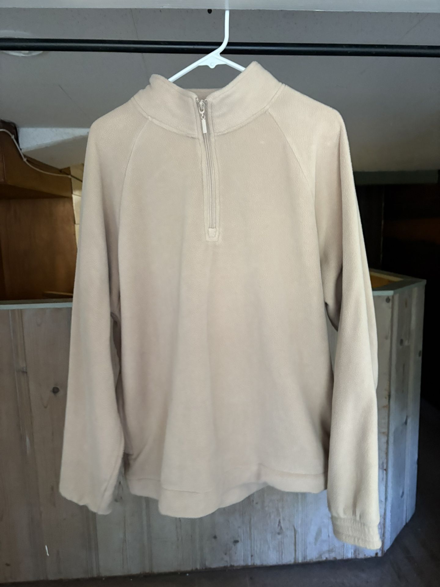 Beige quarter zip fleece