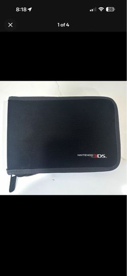 Nintendo Black Nylon Carrying Case Zipper Closure Storage for Nintendo 3DS