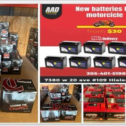 Baterías de 3 meses de garantía nuevas para motos