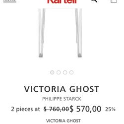 Authentic Philippe Starck Kartell Victoria Ghost Chair 