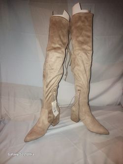 A New Day Women's Greta Tall Dress Boots Size 7 Beige