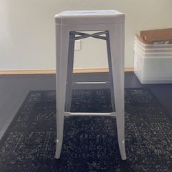 Grey Metal Stool 