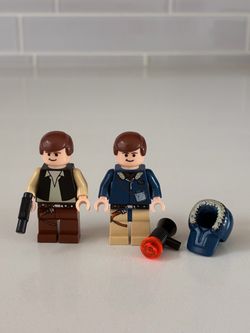 Lego Star Wars Minifigures 2 Versions of Han Solo 2008-2011