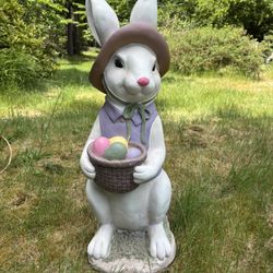 Easter Bunny Garden Statue 36”