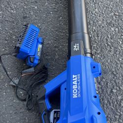 Kobalt 24-volt 500-CFM 120-MPH Battery Handheld Leaf Blower 2.0 Ah battery and charger included