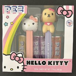 Hello Kitty Polka Dot Pink Bow & Puppy Pez 2 Pack Dispenser New