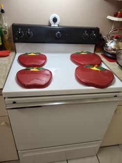 4 stove Apple covers ceramic