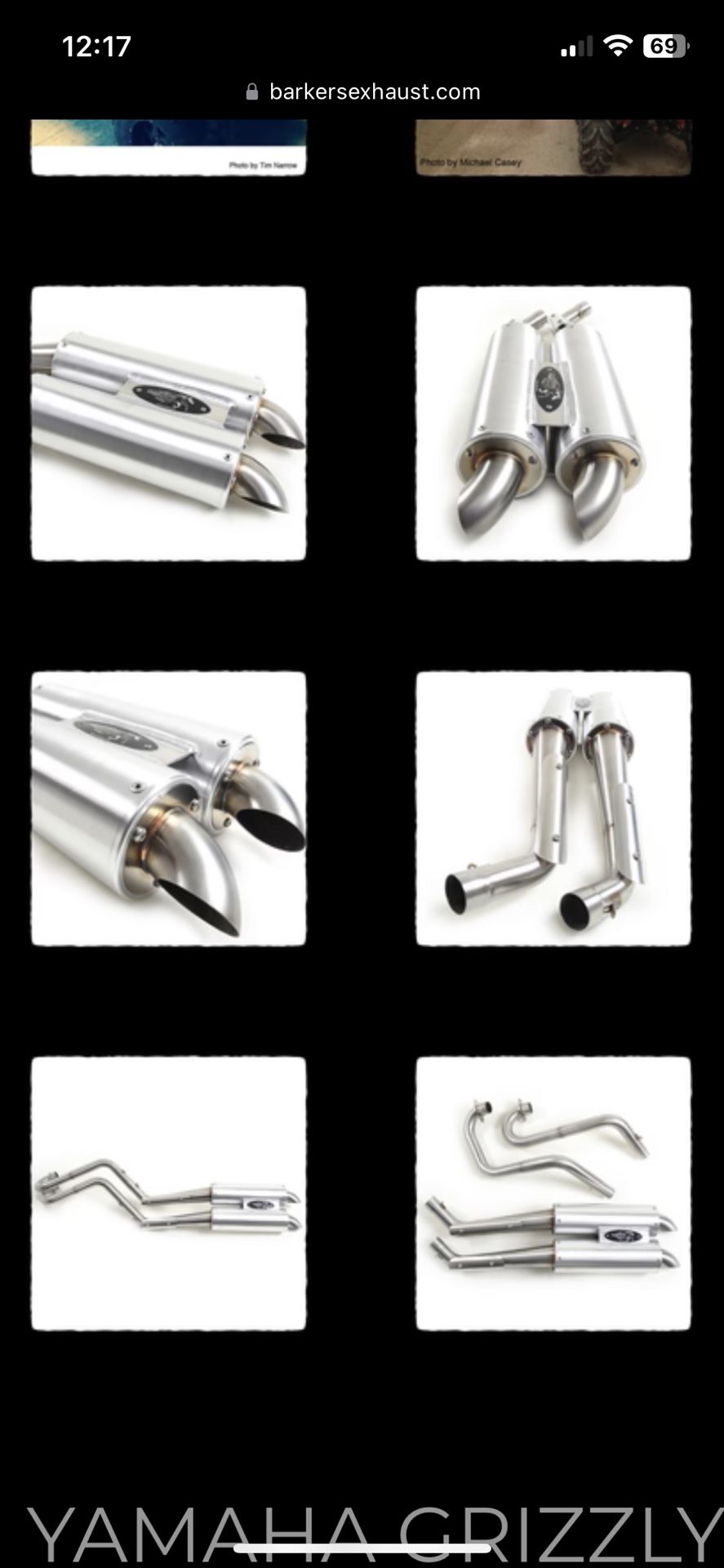 YAMAHA GRIZZLY 700 ATV FULL DUAL EXHAUST SYSTEM FOR 2007-2013 MODELS
