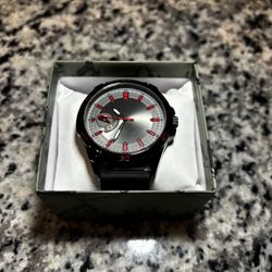 ⌚ Sleek Black & Red Sport Watch | Glow-in-the-Dark | Silicone Band