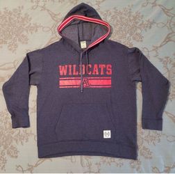 Victoria's Secret PINK U of A Wildcats Bling Pullover Hoodie Blue Red Medium