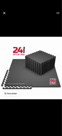 FitRx Pro Mat Exercise Mat, 24-Pack Interlocking Foam Floor Tiles for Home Gym Workout Mat, 96 sq. ft.