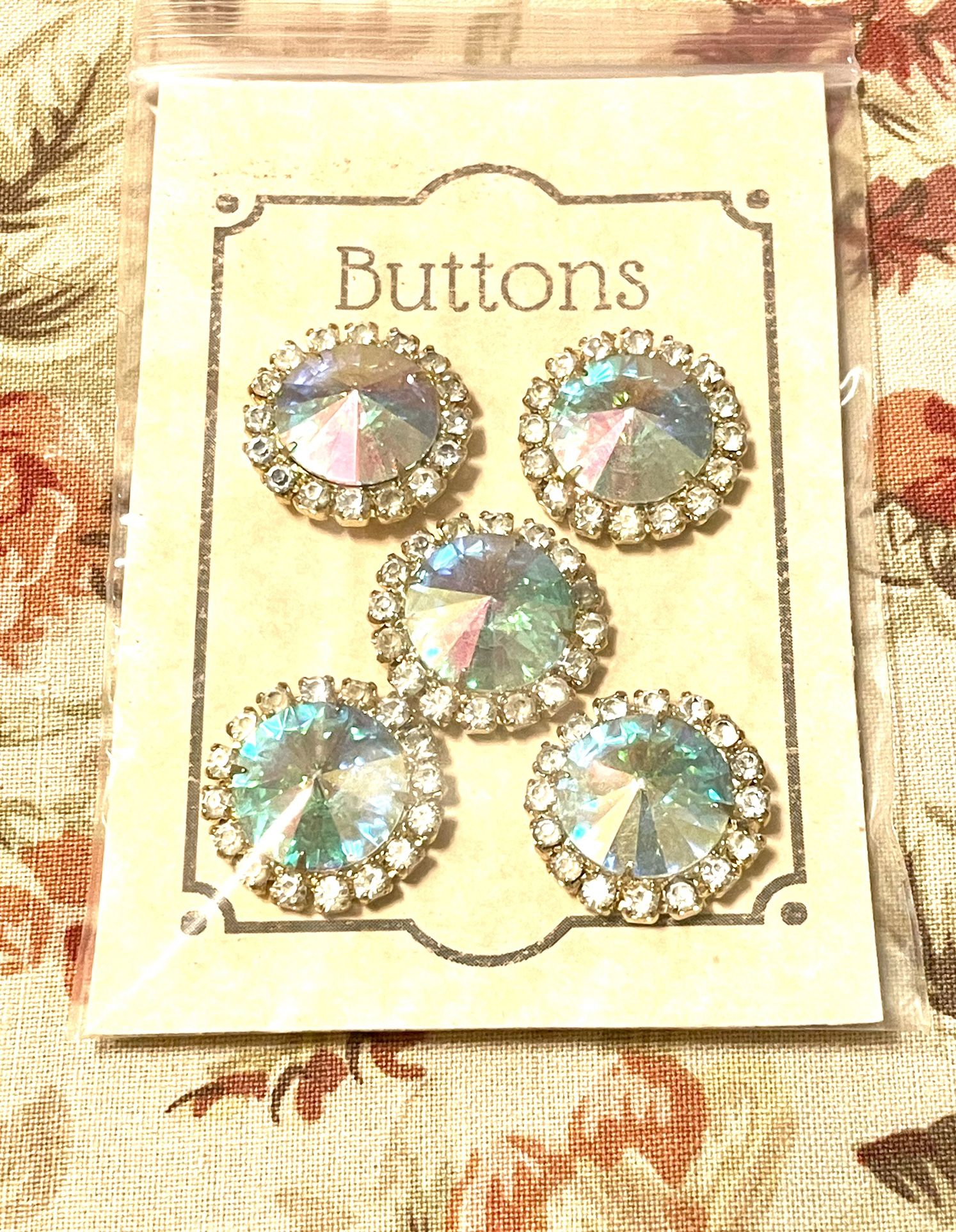 Vintage AB Crystal Vntg Buttons!!
