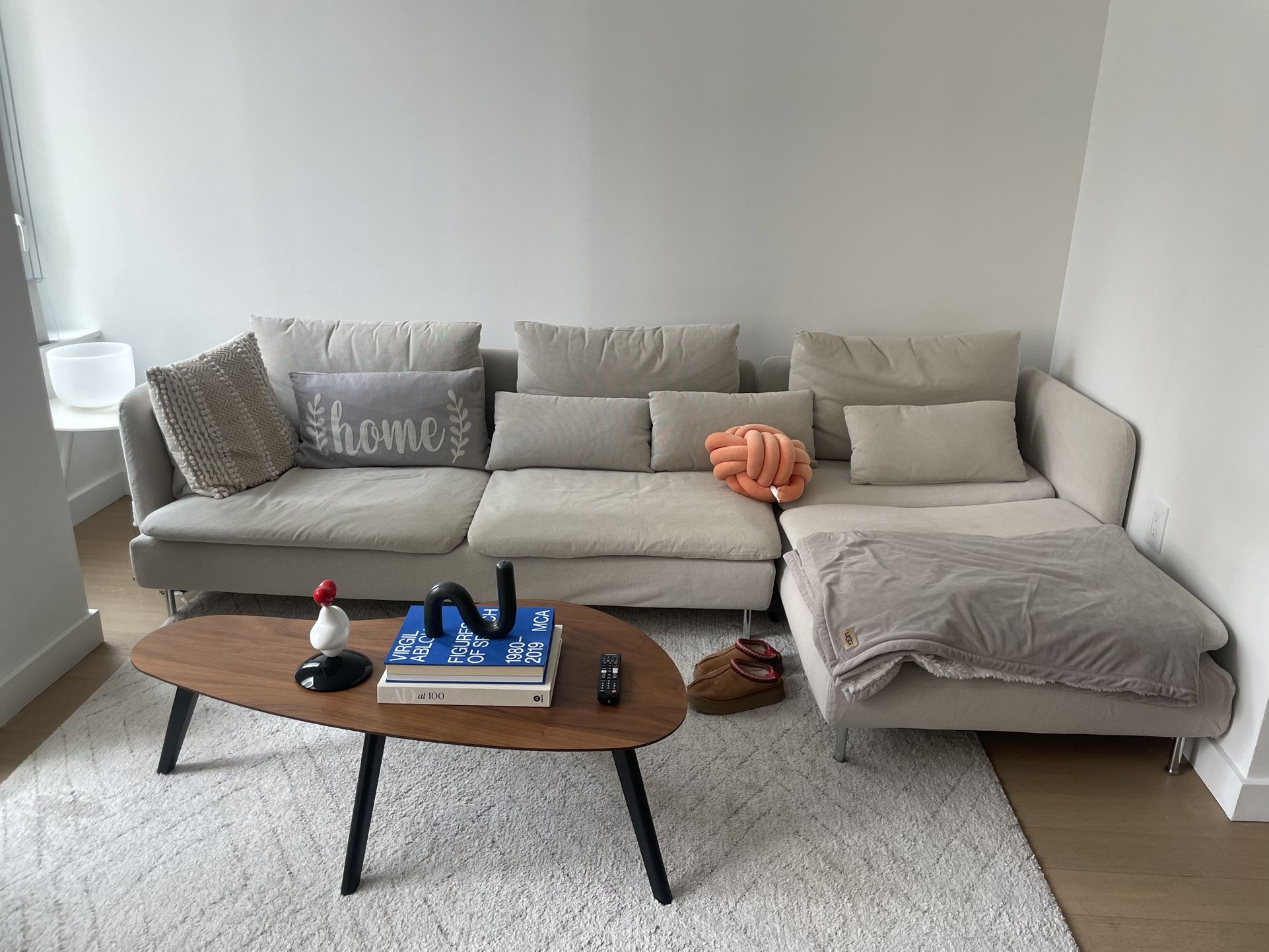 Soderhamn Couch From IKEA 2 Years Old Sectional, 4-seat with chaise, Fridtuna light beige