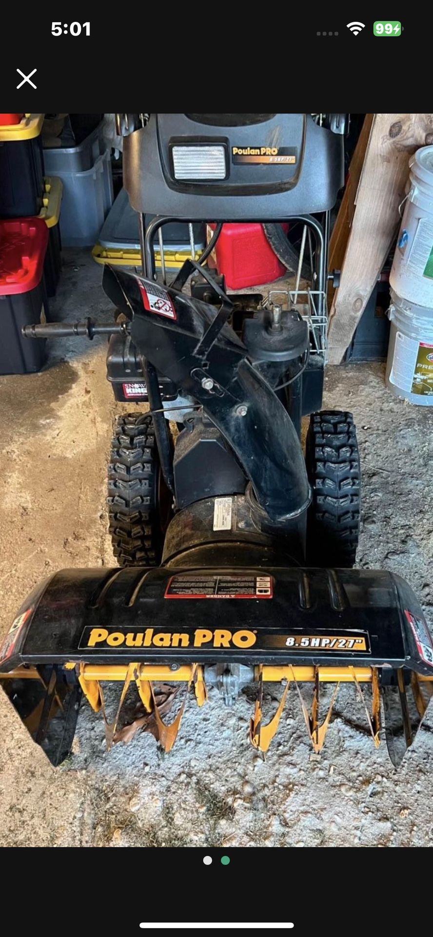 MOVING Poulon Pro SNOW BLOWER FOR SALE Heavy Duty