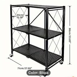 Sturdy Three Layer Shelf, Foldable For Easy Storage