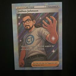 Custom "Joshua Johnson" Captain Ticket Pokémon-Style Trainer Card – Rare Shop Promo