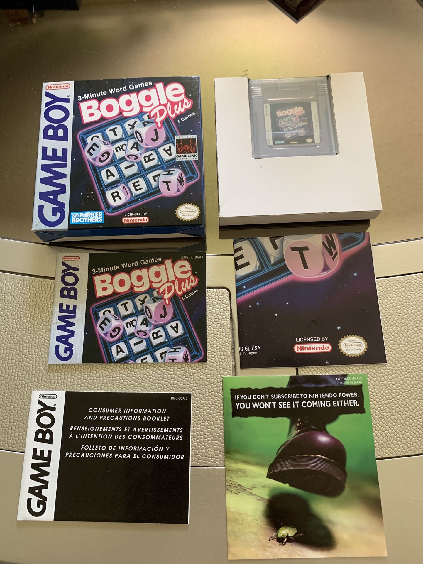 Nintendo Gameboy Boggle CIB Tested