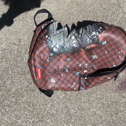 Sprayground Backpack With Shark Bite