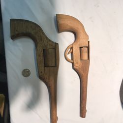 Antique Hand Carved Child’s Toy Guns 