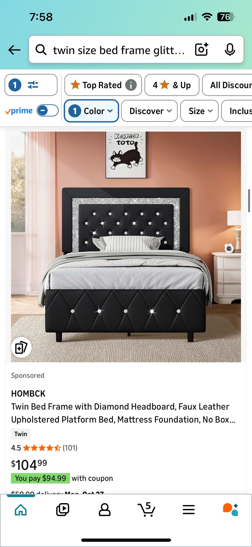 Twin Size Bed Frame With Mattress