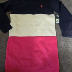 Girls 10/12 Sweatshirt Dress New 