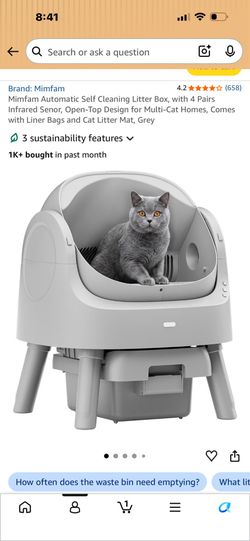Once Used Self Cleaning Cat Box