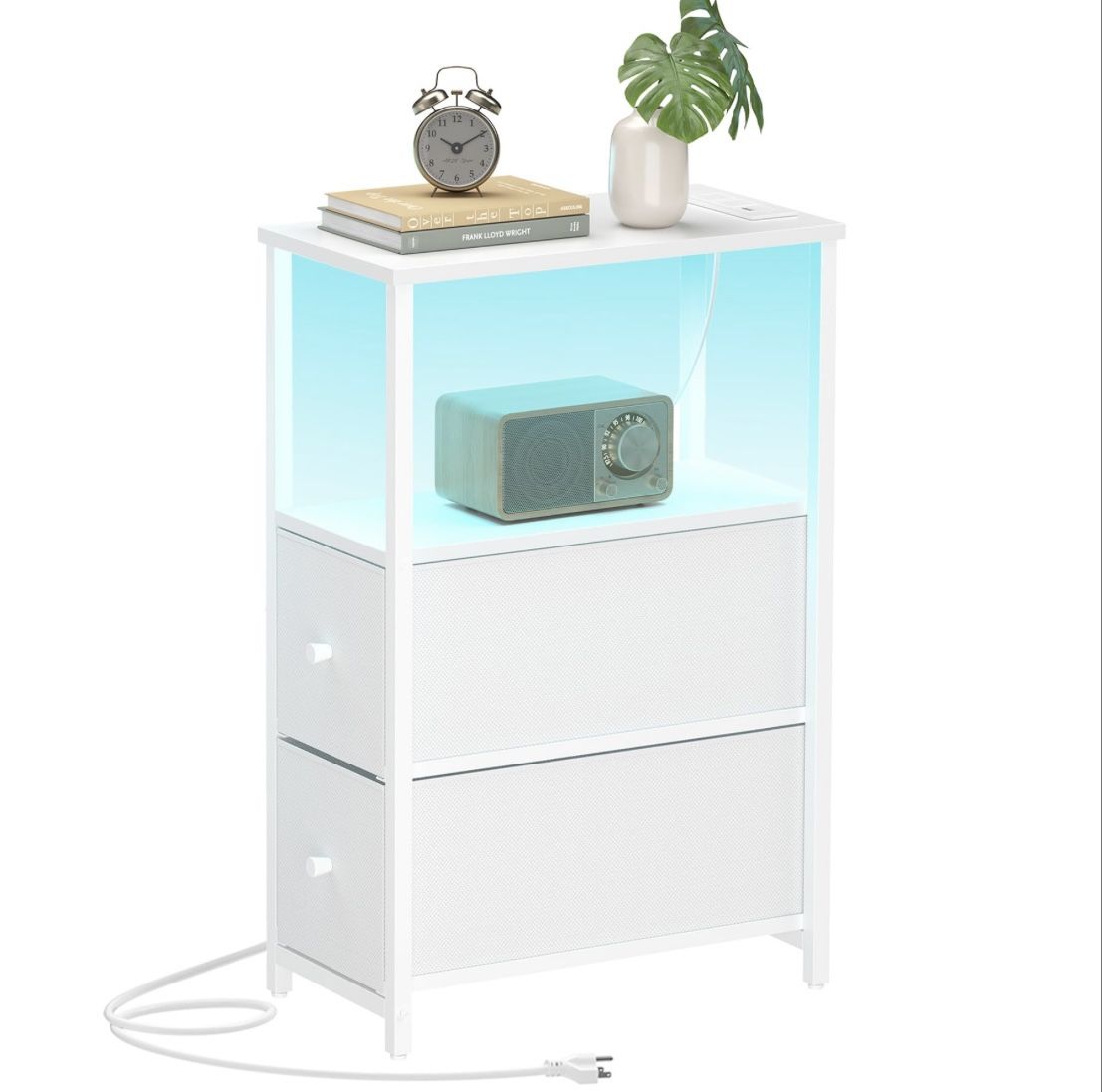 Night Stand With Charging Station.