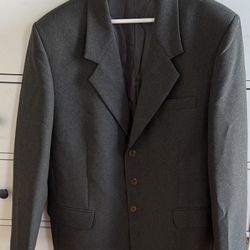 Vintage Men’s Brown Tweed Single Breasted 3 Buttons Blazer, size L 