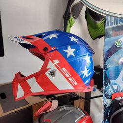 LS2 Motocross Helmet XL Stars and Stripes