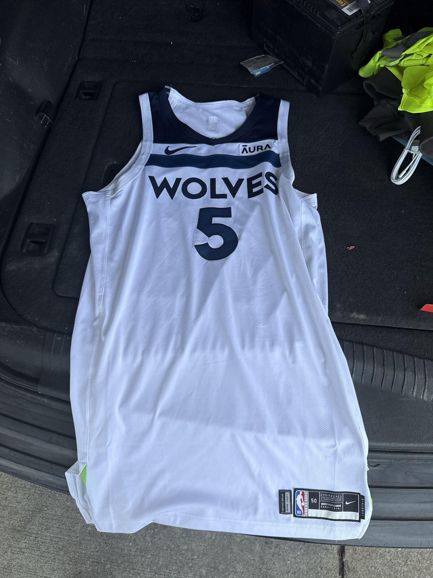 Anthony Edwards Game Worn & signed away jersey