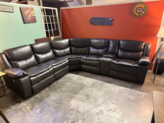 Brand New Large Grey Power Reclining Sectional 
