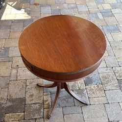 Round wooden End Table 